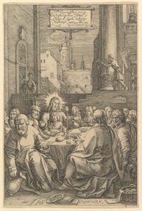 Das letzte Abendmahl, aus "Die Passion Christi" von Hendrick Goltzius