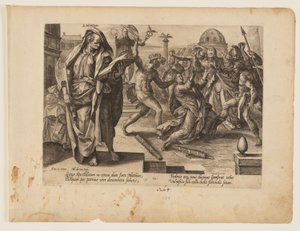 Das Martyrium des Heiligen Matthias, aus Das Martyrium Christi und der Apostel von Hendrick Goltzius