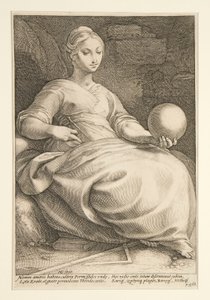 Die neun Musen: Erato, #7 in einer Serie von 9 von Hendrick Goltzius