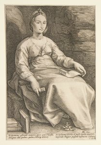 Die neun Musen: Melpomene, Nr. 3 in einer Serie von 9 von Hendrick Goltzius