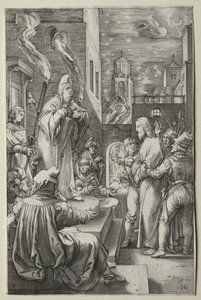 Die Passion: Christus vor Kaiphas von Hendrick Goltzius