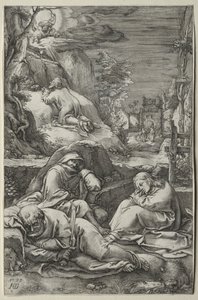 Die Passion: Die Agonie im Garten von Hendrick Goltzius