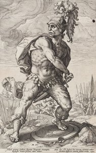 Titus Manlius Torquatus (Römische Helden, Blatt 5) von Hendrick Goltzius