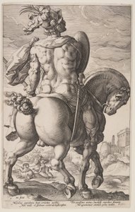 Titus Manlius zu Pferd, aus Die Römischen Helden