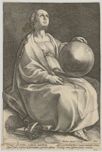 Urania, Blatt 9 der Folge "Neun Musen" von Hendrick Goltzius