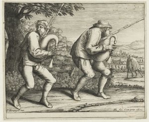 Zwei Dudelsackspieler von Hendrick Hondius (I)