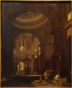 Interieur einer katholischen Kuppelkirche von Hendrick Jurianesz van Streek