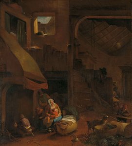 Innenraum einer Bauernhütte