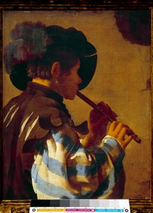 Patre spielt Flöte von Hendrick ter Brugghen