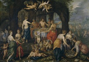 Das Bankett des Achelous von Hendrick de Clerck