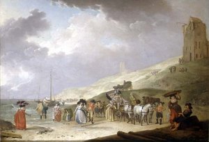Elegante Gesellschaft am Strand von Scheveningen, 1787 von Hendrick de Meyer