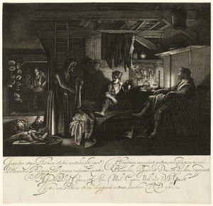 Jupiter und Merkur im Haus von Philemon und Baucis von Hendrick von Goudt