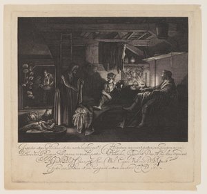 Jupiter und Merkur im Haus von Philemon und Baucis von Hendrick von Goudt
