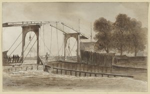 Zugbrücke bei der Bikkerinsel in Amsterdam