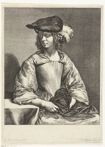 Junge Frau mit Barett von Hendrik Bary