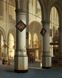 Ansicht der Oude Kerk in Delft