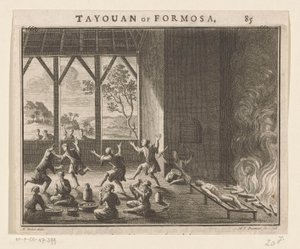 Teil des Begräbnisrituals der Bewohner von Formosa von Hendrik Frans Diamaer