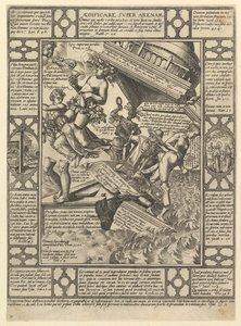Aedificare Super Arenam, aus Allegorien des christlichen Glaubens, aus Christian und P..., 1575-1617 von Hendrik Goltzius