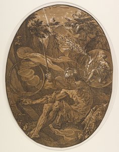 Demogorgon in der Höhle der Ewigkeit, ca. 1588 von Hendrik Goltzius