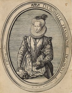 Françoise von Luxemburg, Gräfin von Gavre, Dame de Fiennes 1495-1557, 1580 von Hendrik Goltzius