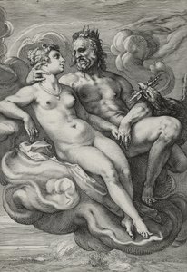 Jupiter und Juno, ca. 1593-94 von Hendrik Goltzius