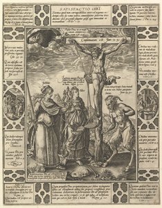 Satisfactio Christi, aus Allegorien des christlichen Glaubens, aus Christliche und weltliche Allegorien von Hendrik Goltzius