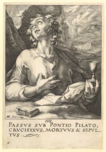 St. Johannes, aus Christus, die Apostel und St. Paulus mit dem Glaubensbekenntnis, ca. 1589