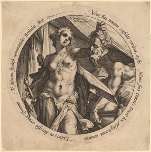 Judith mit dem Kopf des Holofernes von Hendrik Goltzius, after Bartholomaeus Spranger