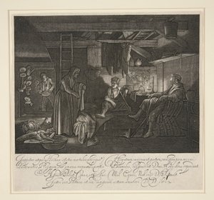 Jupiter und Merkur im Haus von Philemon und Baucis von Hendrik Goudt