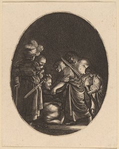 Die Enthauptung von Johannes dem Täufer von Hendrik Goudt after Adam Elsheimer