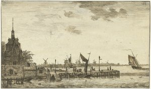 Hafenansicht am Oude Hooft in Rotterdam von Hendrik Kobell
