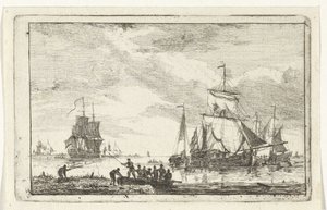 Flusslandschaft mit Fischern