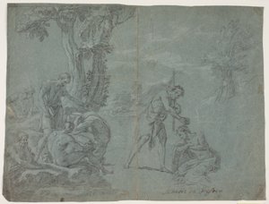 Taufe Christi. Antikstudie nach einer Darstellung von Simone Cantarini von Hendrik Krock