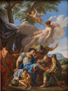 Venus bringt Heilkräuter für den verwundeten Aeneas