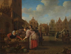 Ansicht des Großen Marktes in Rotterdam