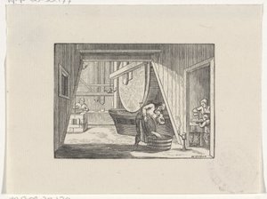 Figuren in einer Mühle bei der Arbeit