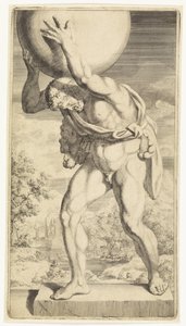 Statue von Herkules mit dem Himmelsgewölbe von Hendrik Pola