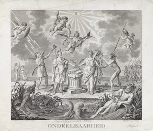 Allegorie auf die Unteilbarkeit, 1795 (Vier Allegorien auf die Umwälzung im Jahr 1795) von Hendrik Roosing