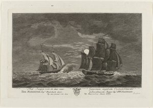 Sextroh jagt auf die Marianne, 1782 von Hendrik Roosing