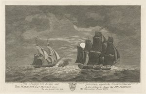 Sextroh jagt auf die Marianne, 1782 von Hendrik Roosing