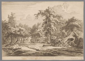 Landschaft mit Heuwagen bei Westerbork