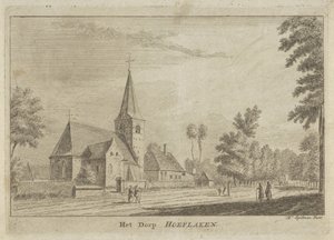 Ansicht von Hoevelaken (Titel auf Objekt: Het Dorp Hoeflaken) von Hendrik Spilman