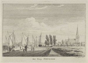 Ansicht von Nieuwerkerk aan den IJssel von Hendrik Spilman