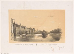Ansicht des Hofvijver in Den Haag von Hendrik Wilhelmus Last (attributed to)