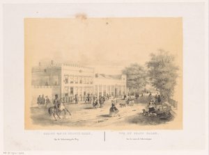 Ansicht der Großen Königlichen Bazar in Den Haag von Hendrik Wilhelmus Last