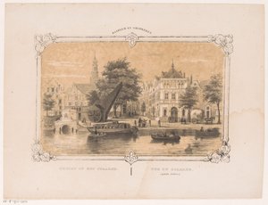 Blick auf die Spaarne mit dem Kran und der Waage von Hendrik Wilhelmus Last