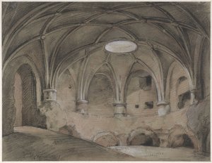 Teil des Spanjaardshol auf dem Vreeburg in Utrecht von Hendrik Willem Cramer