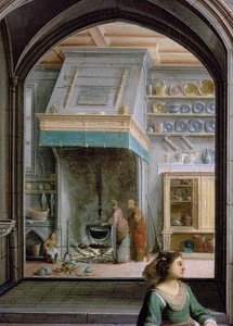 Christus im Haus von Martha und Maria, Detail der Küche, 1620 von Hendrik the Younger Steenwyck