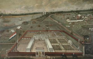 Der Handelsposten der Niederländischen Ostindien-Kompanie am Ganges in Hooghly, Bengalen, 1665
