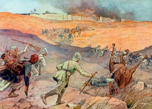 Eroberung von Dahomey: Die Truppen von Oberst Dodds an den Toren von Abomey von Henri Gaston Darien